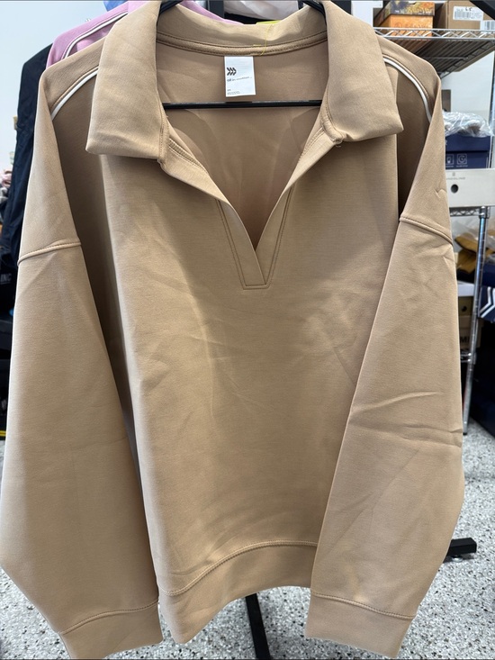 all in motion Tops - all in motion Tan Open V-Neck Pullover NWT